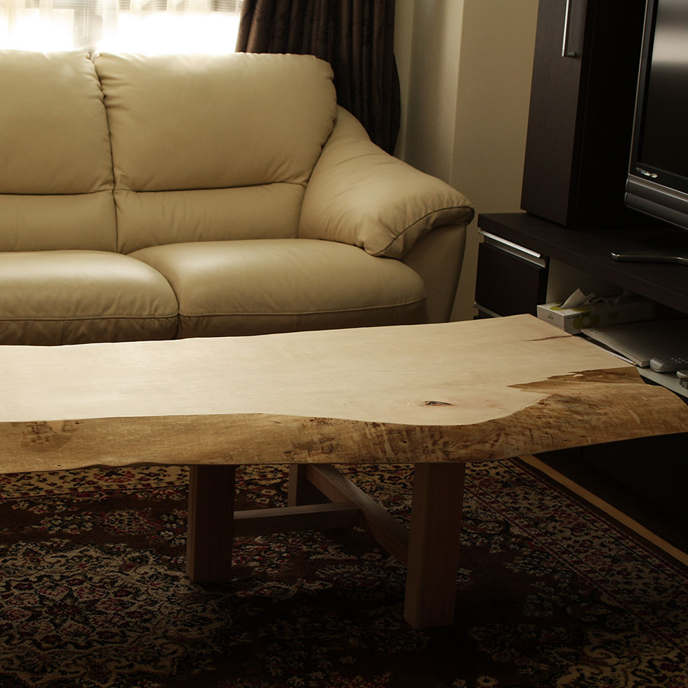 天然木家具テーブル