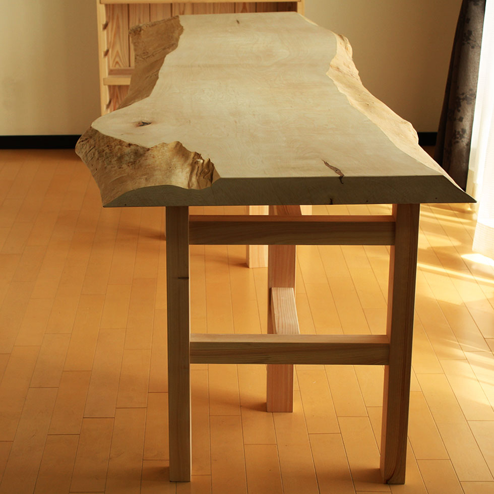 天然木家具テーブル